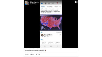 Fact Check: Facebook Did NOT Prevent Users From Sharing A Map From A Presidential Election