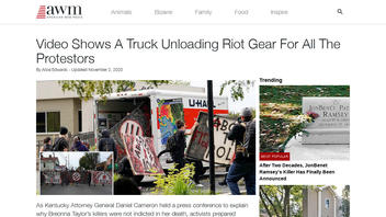 Fact Check: A Video Does NOT Show Riot Gear Being Unloaded From A Truck After The Election