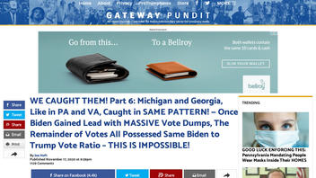 Fact Check: Analysis Of Data Used By The Gateway Pundit Does NOT Reveal Massive Vote Theft From Trump to Biden