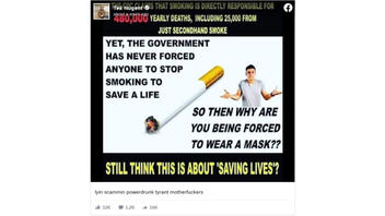 Fact Check: It Is NOT True That The U.S. Government Has 'Never Forced Anyone To Stop Smoking' To Save Lives