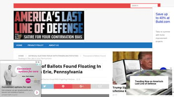 Fact Check: Thousands of Ballots Were NOT Found Floating In Lake Erie