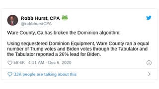 Fact Check: Dominion Voting Machine Algorithm Was NOT 'Broken' By Test Run On 'Sequestered' Machines In Georgia