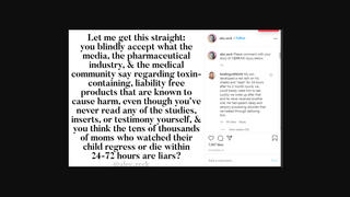 Fact Check: Tens Of Thousands Of Moms Did NOT Watch Their Child Regress Or Die Within 24-To-72 Hours Of Being Vaccinated