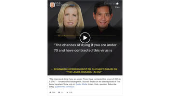 Fact Check: Study Does Say People Under 70 DO Have A 0.05% to 0.07% Chance of Dying From COVID-19, But That's About 60,000 Dead Americans So Far