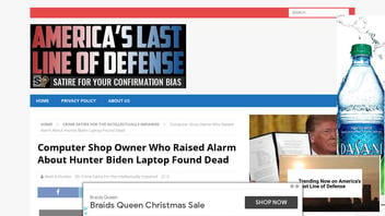 Fact Check: Computer Shop Owner Involved In Hunter Biden Laptop Story Was NOT Found Dead