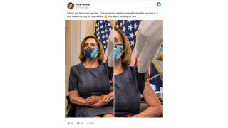 Fact Check: Doctor Did NOT Leave Orange Cap On Syringe When Vaccinating Nancy Pelosi Against Covid-19