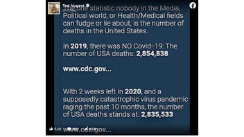 Fact Check: There Were NOT Fewer Deaths In 2020 With COVID-19 Versus 2019 Without The Virus