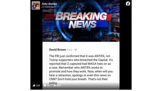 Fact Check: The FBI Did NOT Confirm It Was Antifa Activists, Not Trump Supporters Who Stormed The Capitol
