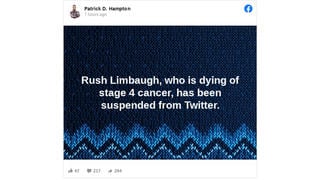Fact Check: Rush Limbaugh Has NOT Been Suspended From Twitter -- Deleted Own Account