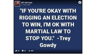 Fact Check: Trey Gowdy Quote About Rigging Election and Martial Law Is NOT Real