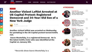 Fact Check: Aaron Mostofsky, The 'Caveman Capitol Protester,' Is NOT A 'Violent Leftist' And Antifa Member
