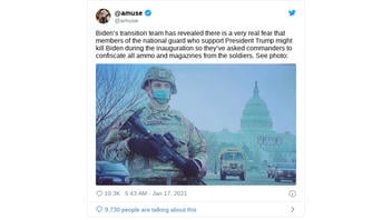 Fact Check: National Guard Commanders Have NOT Confiscated All Ammo And Magazines From Troops Guarding The Capitol