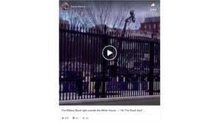 Fact Check: Military Band Was NOT Playing 'Hit The Road Jack' Outside White House Gates