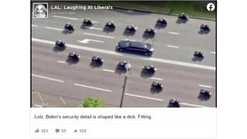 Fact Check: Old Photoshopped Phallic Motorcade Joke Resurfaces- Is NOT A Real Photo