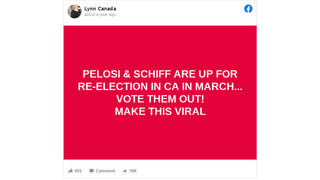 Fact Check: Nancy Pelosi And Adam Schiff Are NOT Up For Re-election In California In March, 2021