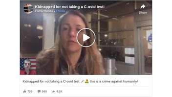 Fact Check: Elderly Woman In Washington State Was NOT 'Kidnapped' For Refusing To Take A Test For COVID-19