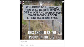 Fact Check: Roadside Sign Featured In Meme Is NOT A Real 'Welcome To Australia' Sign