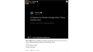 Fact Check: Ted Cruz Did NOT Say 'I'll Believe In Climate Change When Texas Freezes Over'