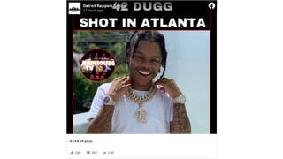 Fact Check: Rapper 42 Dugg Was NOT Shot In Atlanta Incident On Music Video Set