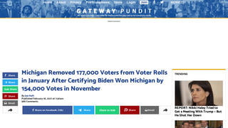 Fact Check: Michigan's Removal of 177,000 Voters From Its Rolls Is NOT Proof Of Fraud
