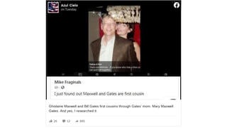 Fact Check: Bill Gates And Ghislaine Maxwell Are NOT First Cousins Through Gates' Mom, Mary Maxwell Gates