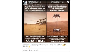 Fact Check: 'Perseverance' Landing Craft And 'Ingenuity' Helicopter Are NOT Rendered Flightless 'Fairy Tale' By Mars' Atmosphere