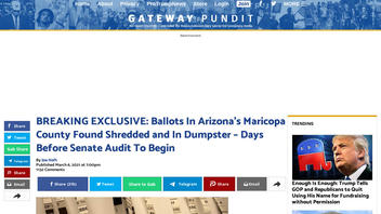 Fact Check: Ballots From The 2020 Election Were NOT Found Shredded And Trashed In Maricopa County, Arizona