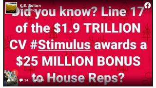 Fact Check: The COVID-19 Stimulus Bill Does NOT Give House Members A $25 Million Bonus