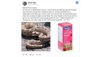 Fact Check: Benadryl Is NOT An Effective Or Helpful Treatment For Venomous Snakebite