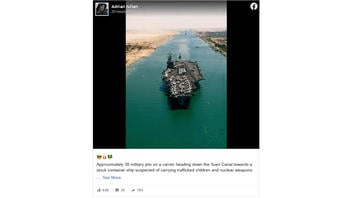 Fact Check: Photo Of Aircraft Carrier In Suez Canal Is NOT Related To The Container Ship Grounded There