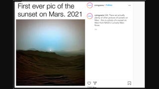 Fact Check: The First-Ever Picture Of A Sunset On Mars Was NOT Taken In 2021