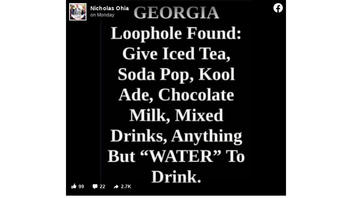 Fact Check: Georgia Voting Law Does NOT Include A Non-Water Loophole Allowing People To Give Tea, Soda Pop, Milk To Voters Standing In Line