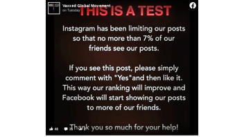 Fact Check: Instagram And Facebook Did NOT Change The News Feed Ranking So That No More Than 7% Of Friends See Posts