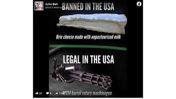 Fact Check: Unpasteurized Brie Cheese Is NOT More Regulated Than A Six-Barrel Machine Gun In United States
