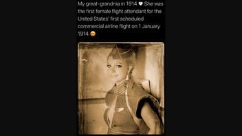 Fact Check: Flight Attendant In Photo Is NOT From 1914, It's Britney Spears
