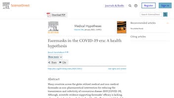 Fact Check: Oft-Cited Article Proposes A Hypothesis, Does NOT Provide New Data Against Mask-Wearing, Is NOT A 'Stanford Study"