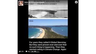 Fact Check: Historic Photos Of Sydney's Palm Beach Do NOT Prove Climate Change Is 'Hoax'