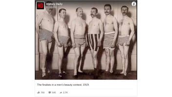 Fact Check: Picture Is NOT Of Finalists From 1919 Men's Beauty Contest