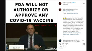 Fact Check: The FDA Did NOT Announce It Wouldn't Authorize Or Approve COVID-19 Vaccines