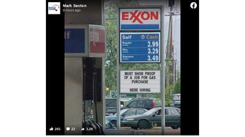 Fact Check: This ExxonMobil Gas Station Sign Is NOT Real