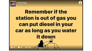 Fact Check: If The Gas Station Is Out Of Gas You Can NOT Put Diesel In Your Car As Long As You Water It Down