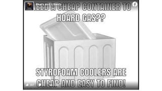 Fact Check: Styrofoam Coolers Are NOT Cheap Way To Hoard Gasoline