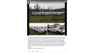 Fact Check: Electric Cars In Storage Lot Were NOT Abandoned Due To Battery Problems 