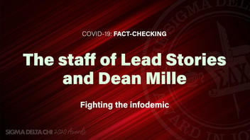 Lead Stories Staff Wins 2020 Sigma Delta Chi Award For Covid-19 Fact-Checking