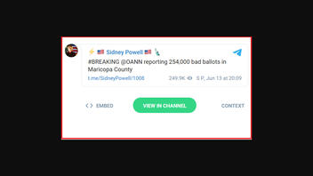 Fact Check: OANN Did NOT Report 254,000 'Bad Ballots' In Maricopa County, Arizona