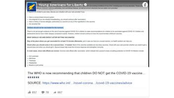 Fact Check: Post On WHO's Advice That Children Not Get A COVID-19 Vaccine Is Missing Context