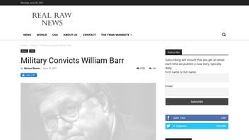 Fact Check: Military Did NOT Convict William Barr