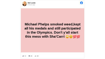 Fact Check: Michael Phelps Did NOT Get Lighter Penalty Than Sha'Carri Richardson For Smoking Weed