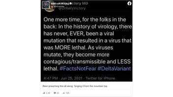Fact Check: It's NOT True That There Has 'Never EVER' Been Mutation That Resulted In More Lethal Virus