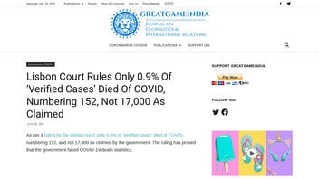 Fact Check: Lisbon Court Did NOT 'Rule' Only 0.9% Of Portugal's 'Verified Cases' Died Of COVID